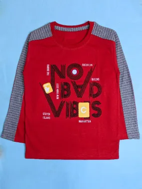 5Yrs - 10Yrs NBV Maroon T-Shirt For Boys SK BTS11