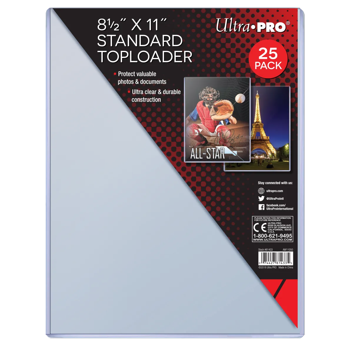 8-1/2" x 11" Toploaders (25ct)