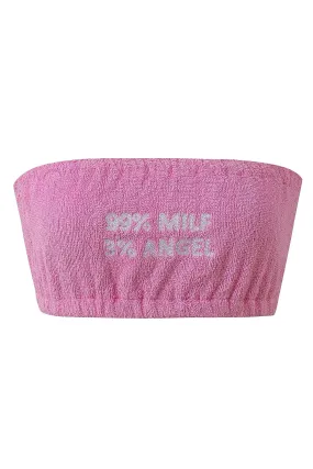 Sure! Heres an optimized title for the product:

Premium Pink Terry Cloth Tube Top - 99% MILF Style