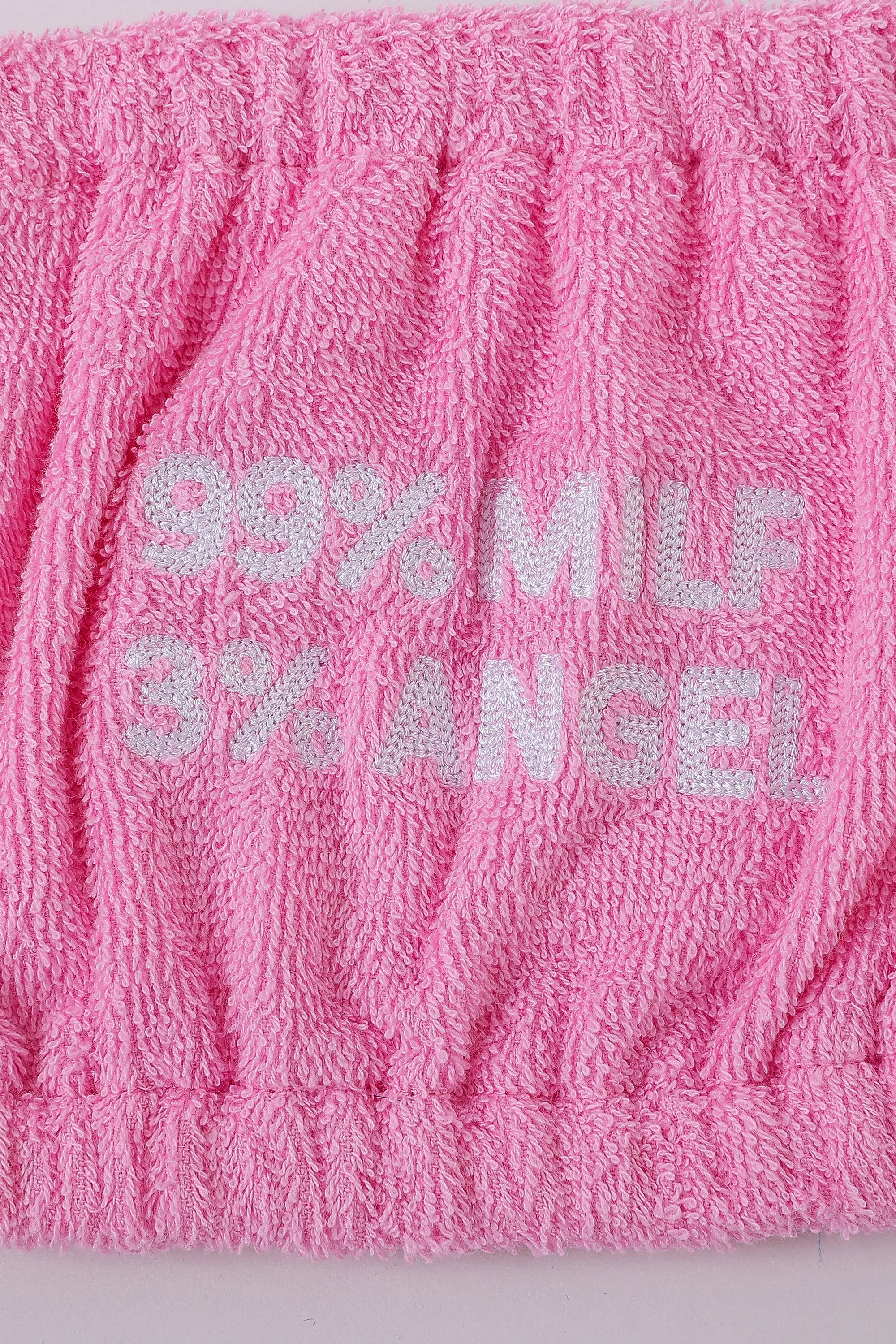 Sure! Heres an optimized title for the product:

Premium Pink Terry Cloth Tube Top - 99% MILF Style