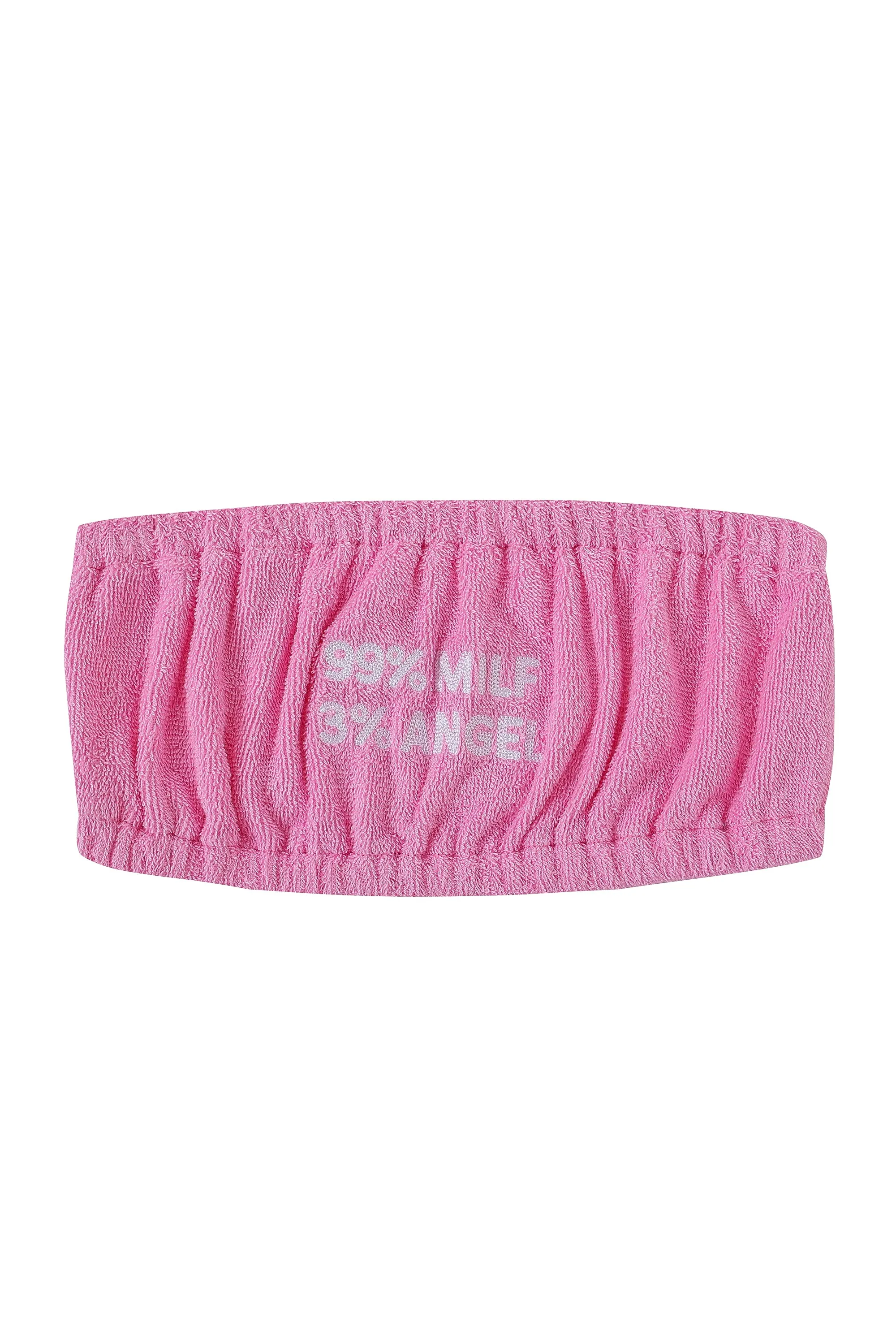 Sure! Heres an optimized title for the product:

Premium Pink Terry Cloth Tube Top - 99% MILF Style