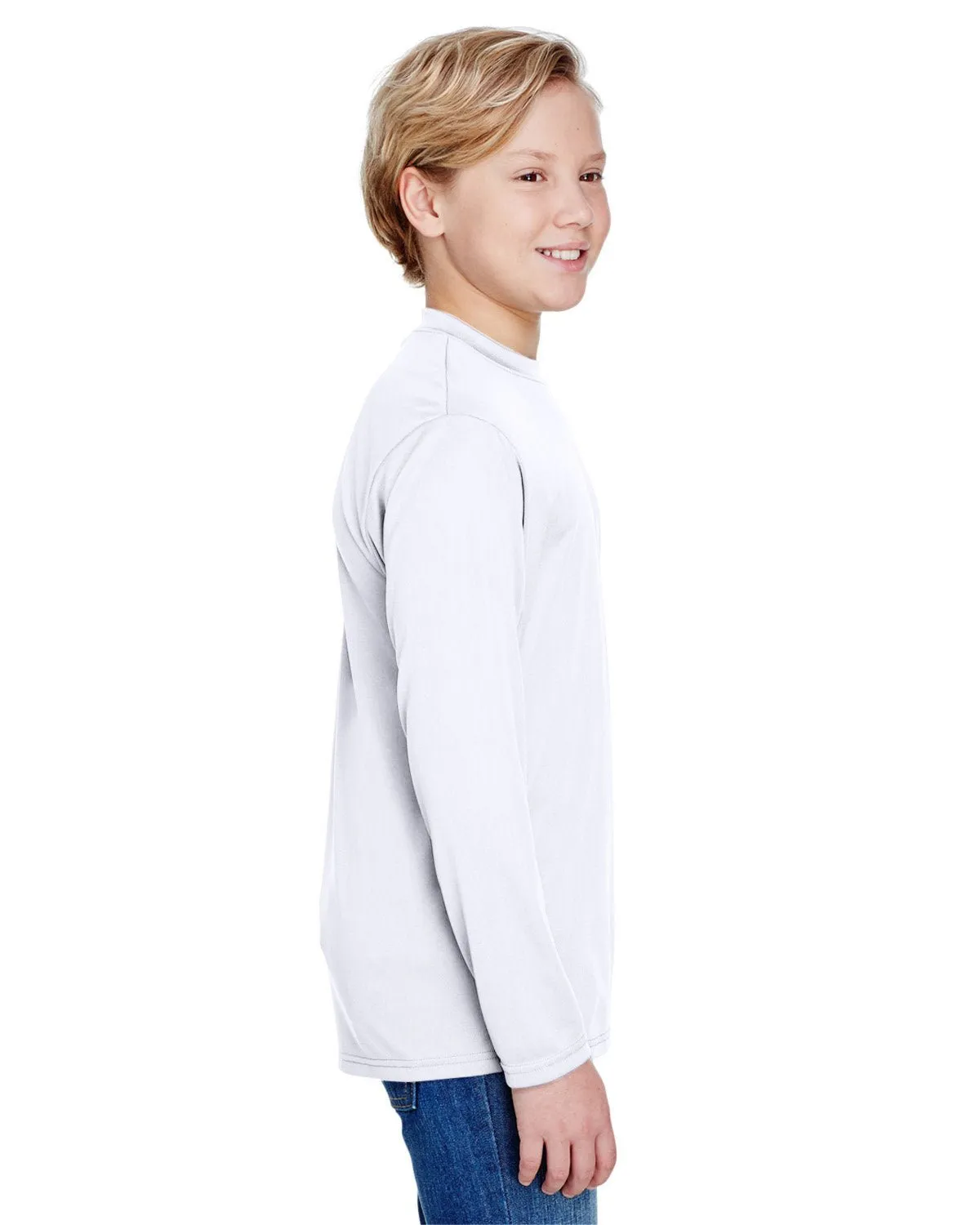 A4 NB3165 Youth Long Sleeve Cooling Performance Crew Shirt