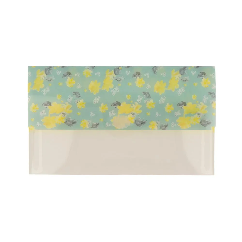 Antibacterial Wide Face Mask Case Yellow Flower