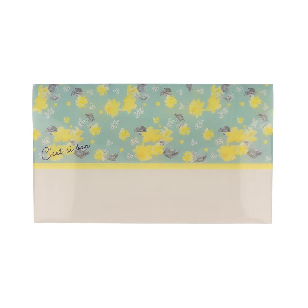 Antibacterial Wide Face Mask Case Yellow Flower