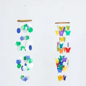 Aqua Blue Capiz Wind Chime