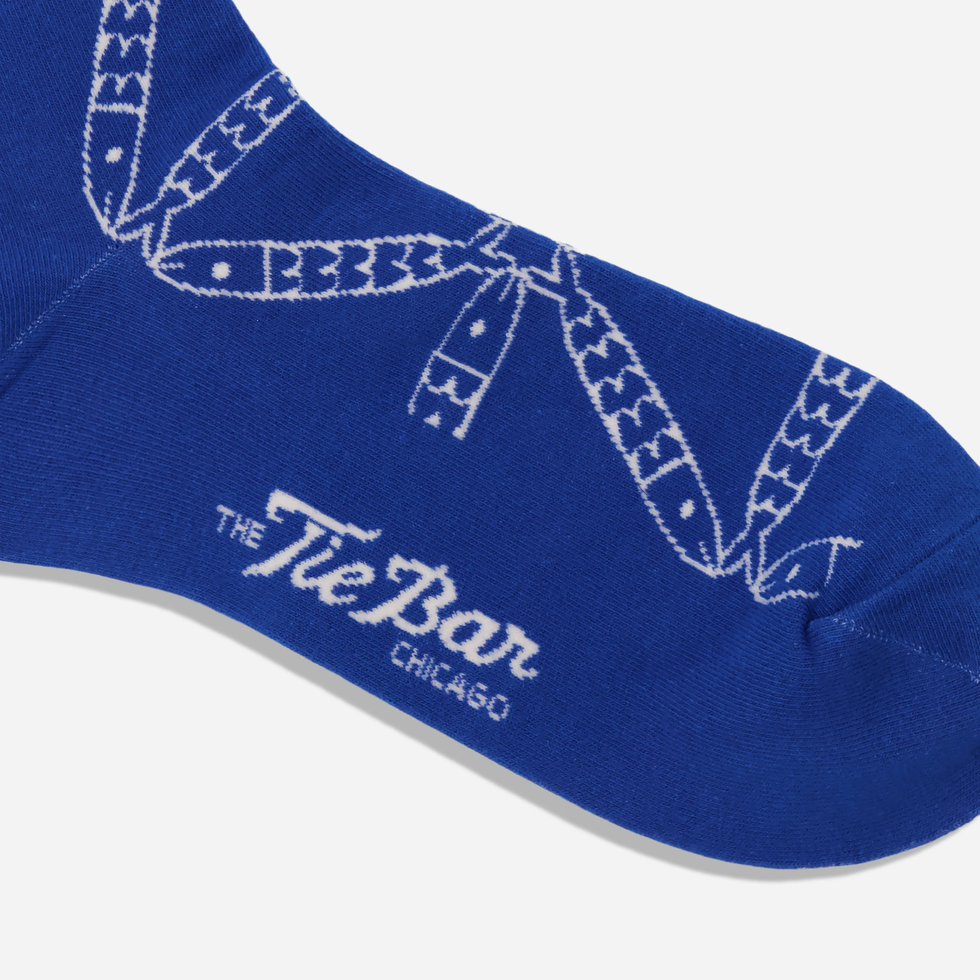 Bikini Sous La Pluie x Tie Bar Geo Fish Cobalt Blue Dress Socks