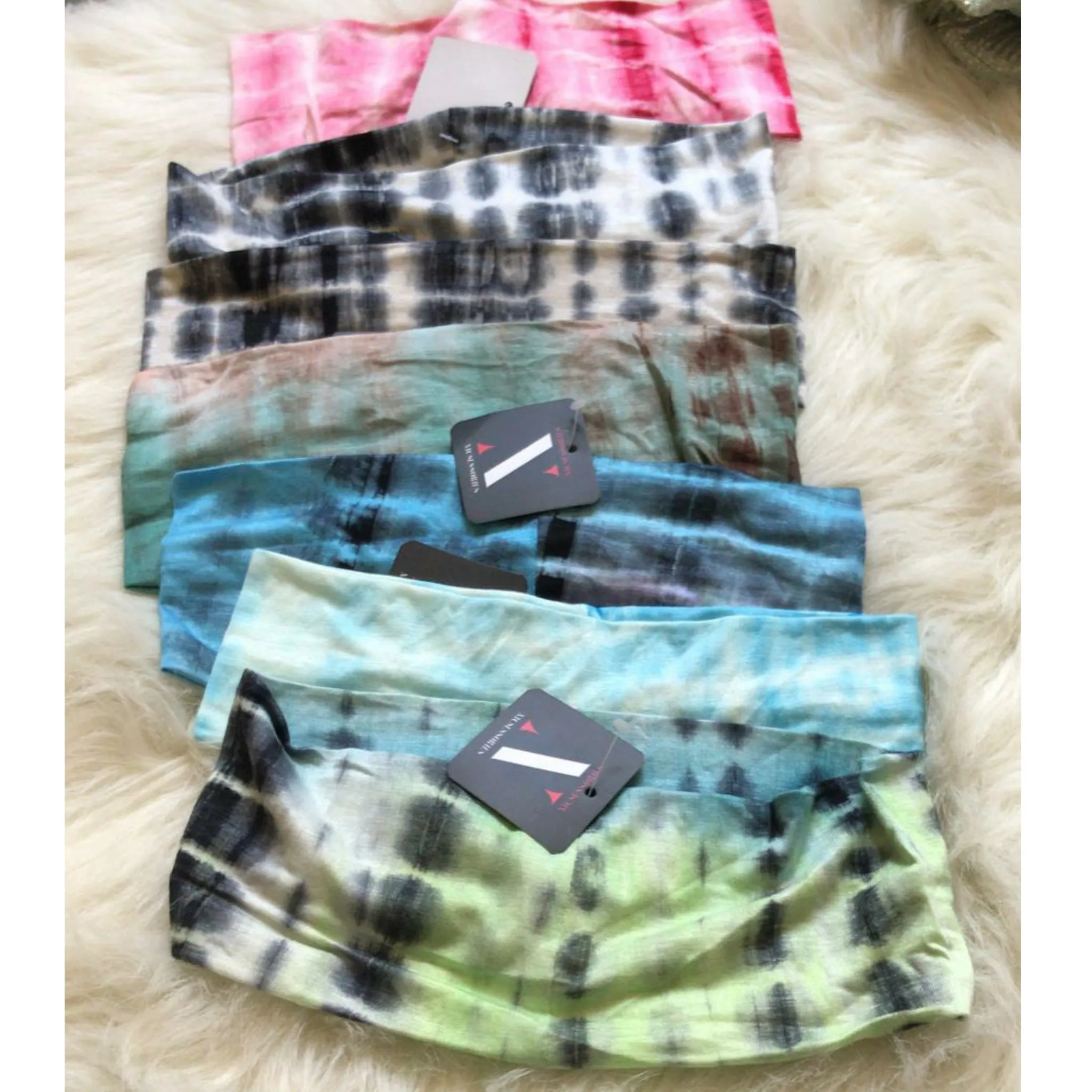 Butter Soft Tie Dye Brick Headband: Flat