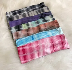 Butter Soft Tie Dye Brick Headband: Flat