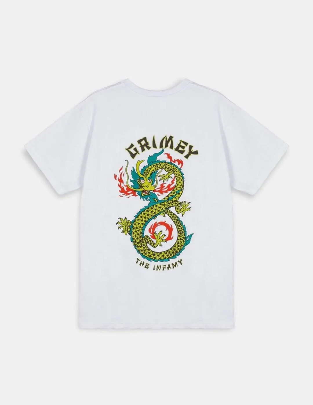 Camiseta Grimey The Lucky Dragon Blanco