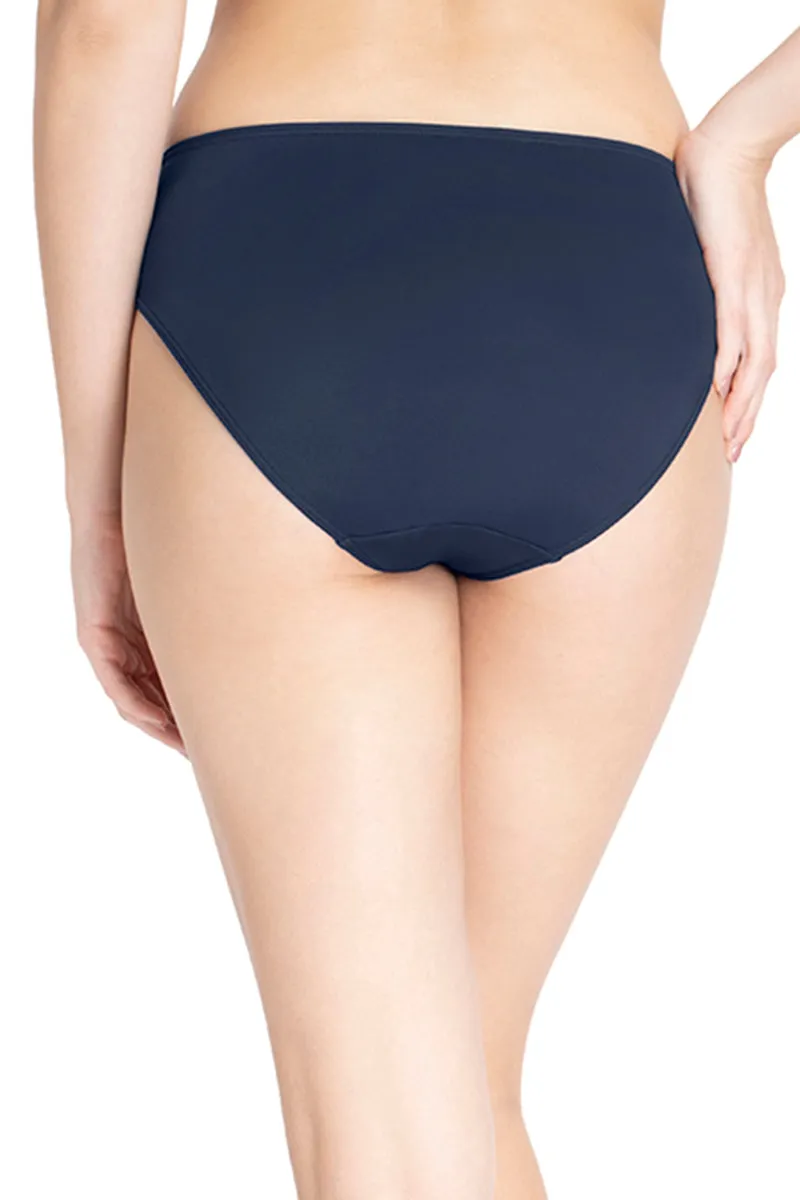 Casual Chic Three-Fourth Coverage Low Rise Bikini Panty - Midnight-Red Obsession