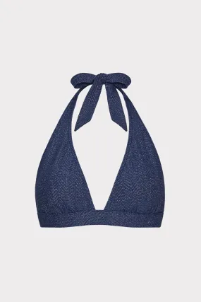 Chevron Halter Bikini Top