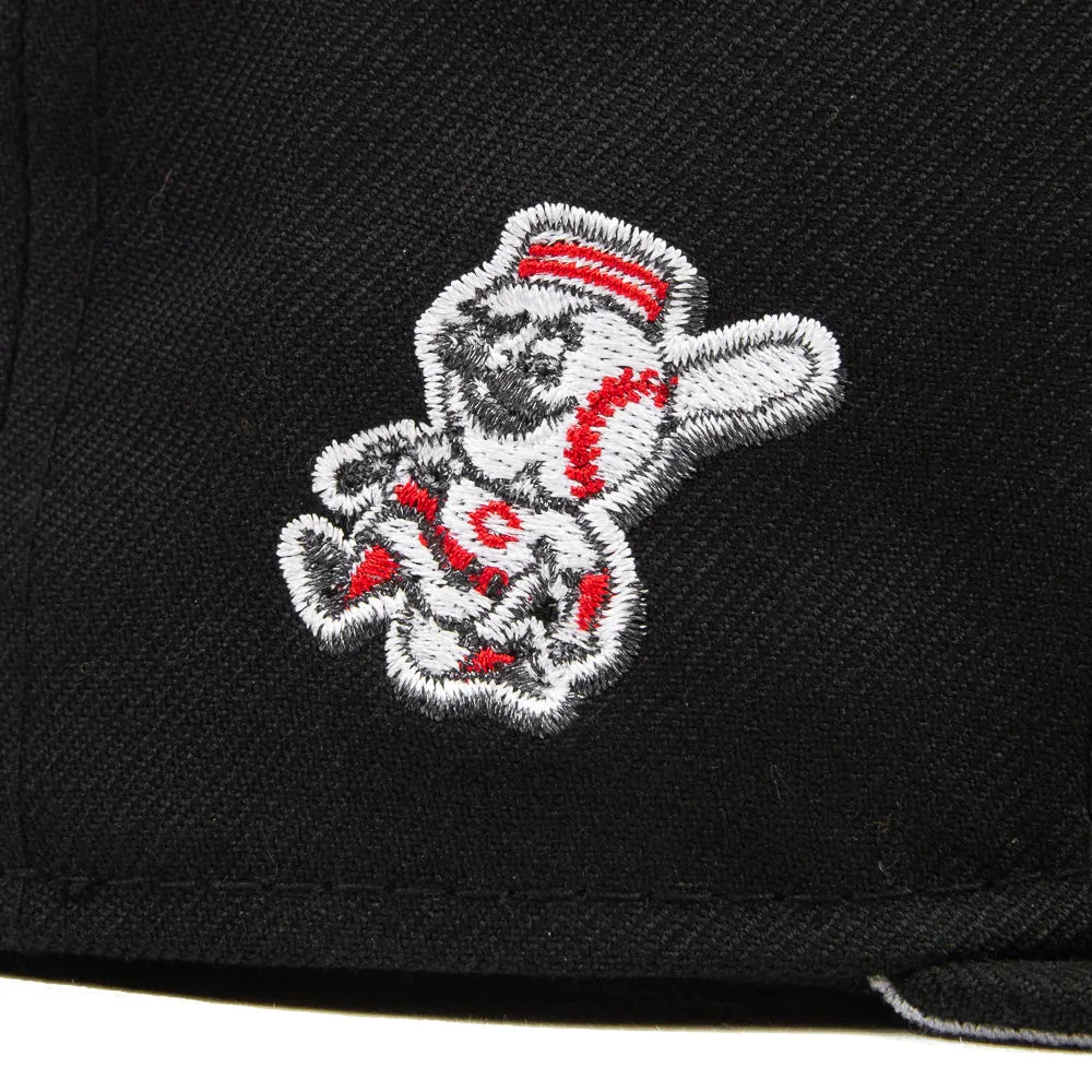 Cincinnati Reds C Font Fitted Cap (Black)
