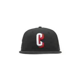 Cincinnati Reds C Font Fitted Cap (Black)