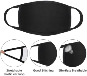 Cotton Face Mask Face Cover - Made in USA - Washable, Reusable, Adjustable, Non-Medical