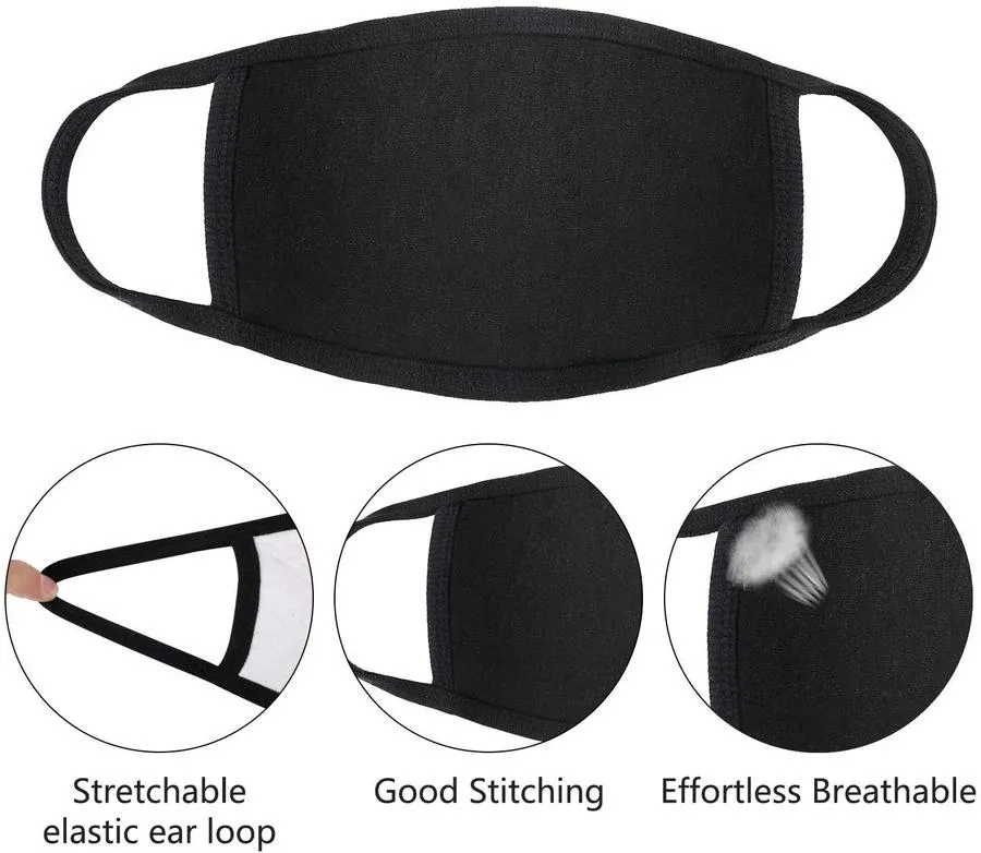 Cotton Face Mask Face Cover - Made in USA - Washable, Reusable, Adjustable, Non-Medical