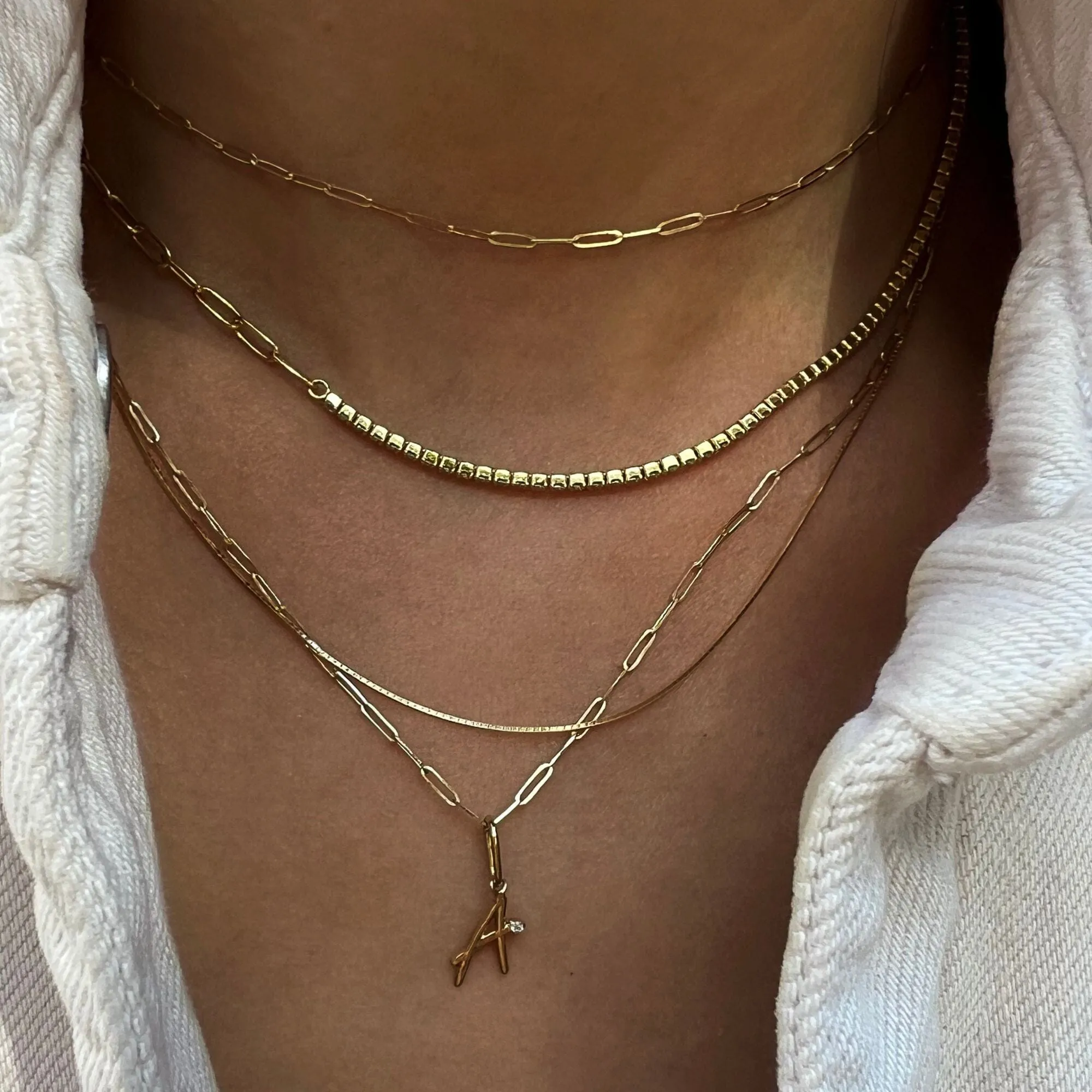 Dezi diamond alphabet charm