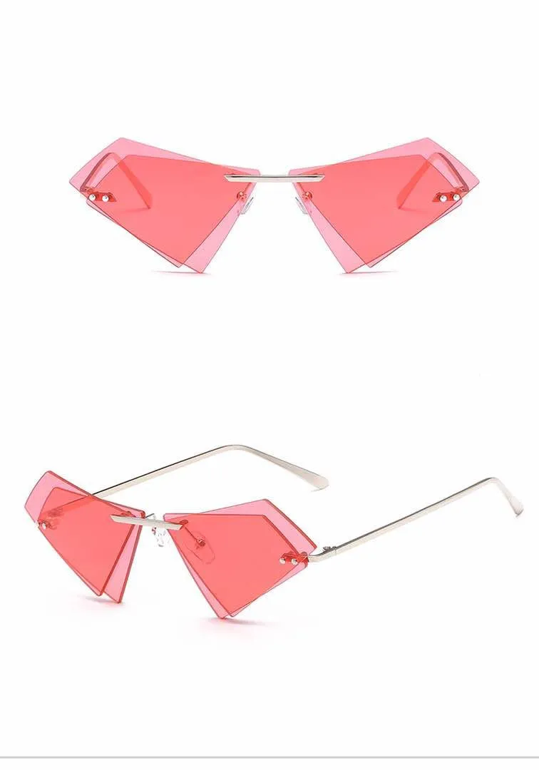DIAMANTI RED DIAMOND SHAPE SUNGLASSES