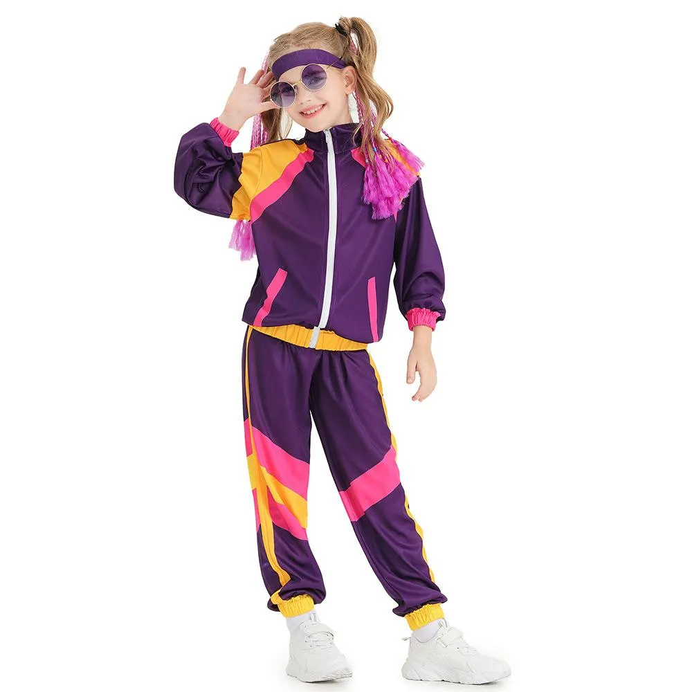 Disco 80S Costume Outfits Dance Set Hip Hop Modern Jazz Team Performance Kids