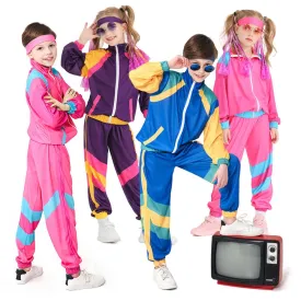 Disco 80S Costume Outfits Dance Set Hip Hop Modern Jazz Team Performance Kids