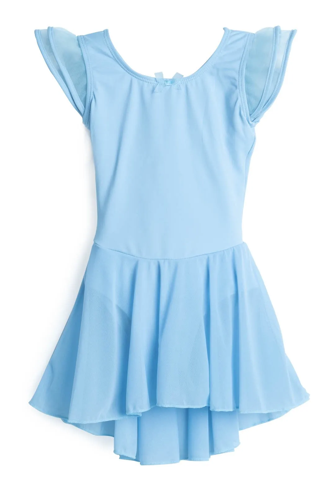 Elowel Kids Girls Flutter Sleeve Skirted Leotard (Size 2-14 Years) Multiple Colors