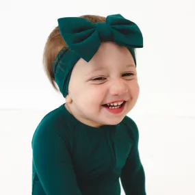 Emerald Luxe Bow Headband