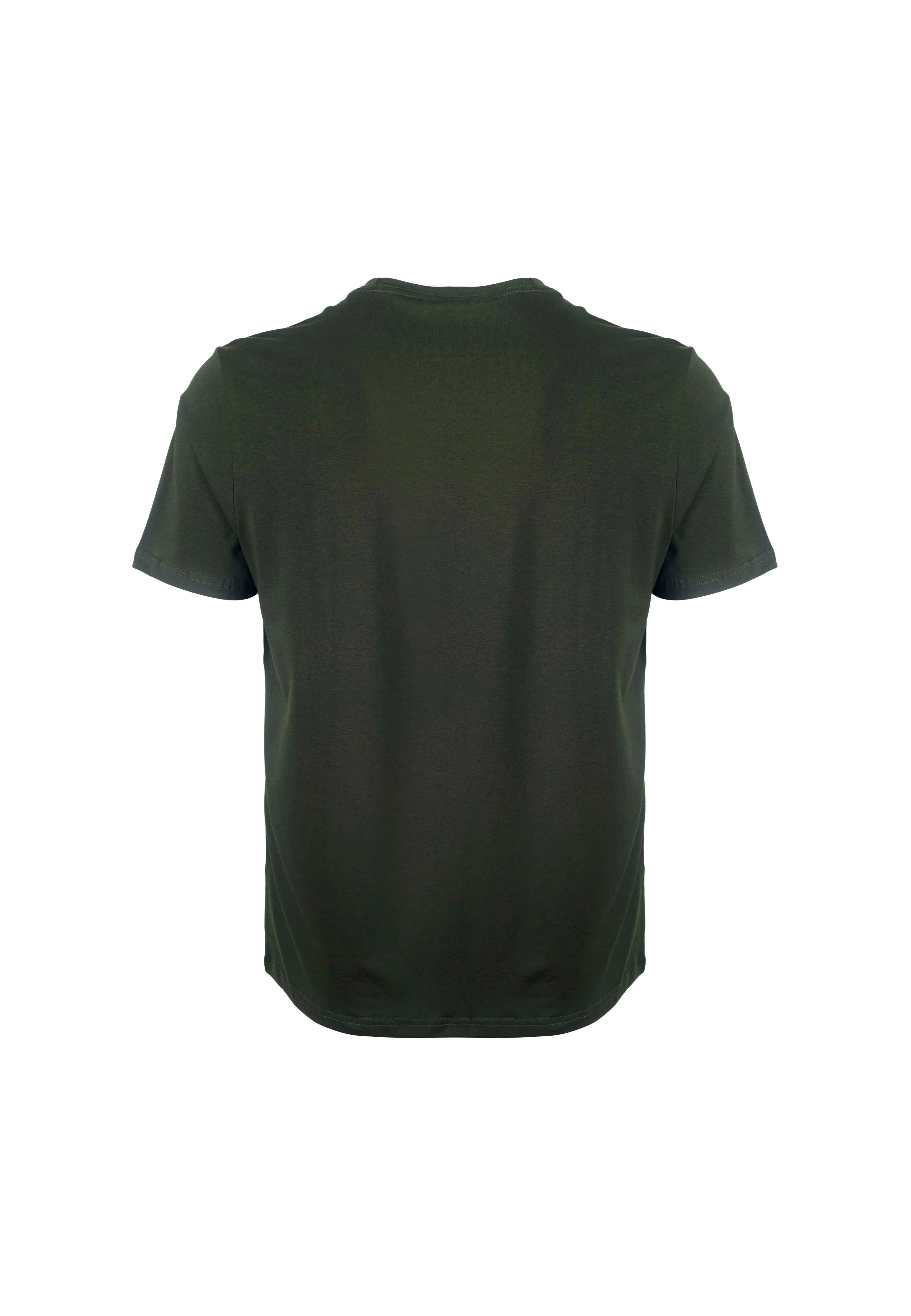 EXHAUST Word Print with Light Reflect Effect Short Sleeve Round Neck T-shirt [Regular Fit] 1405