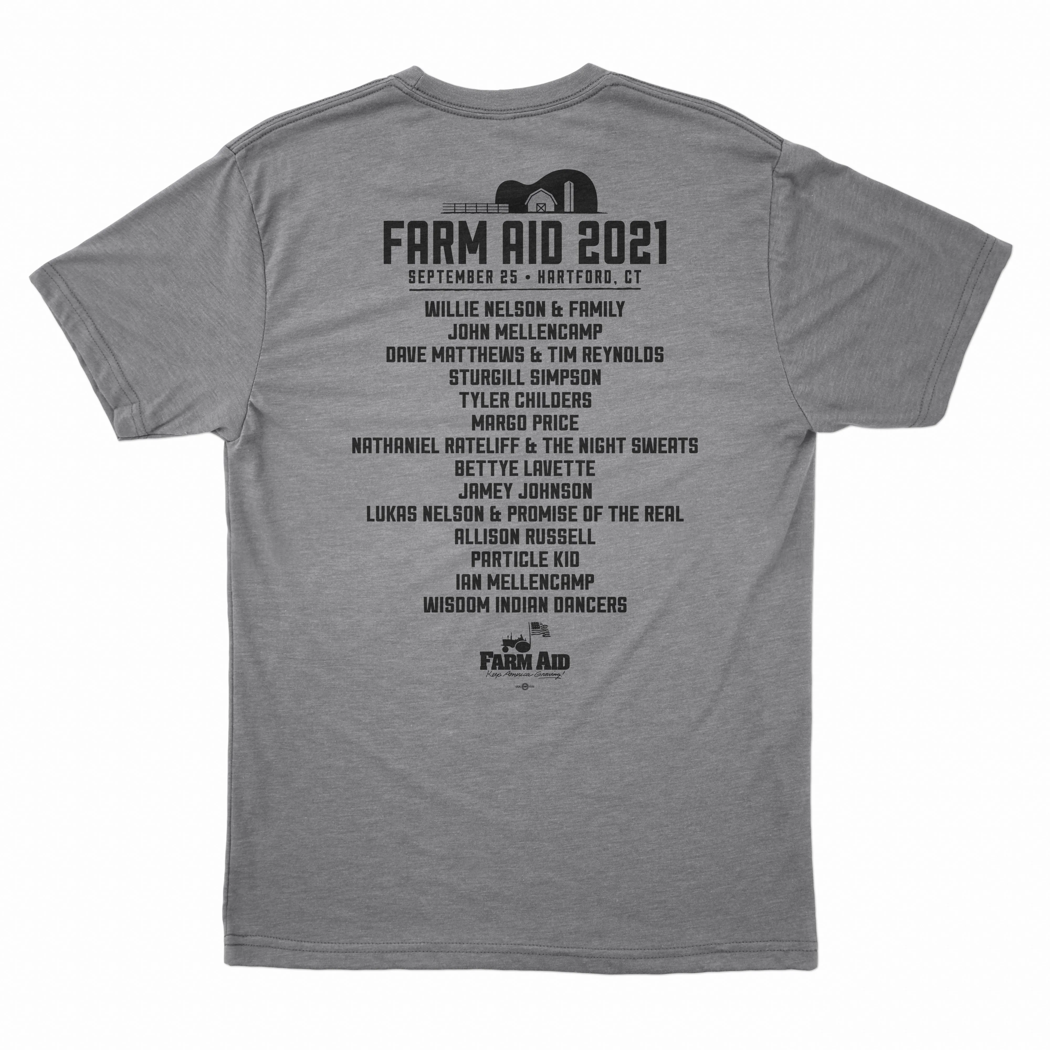 Farm Aid 2021 Outlaw Poster Tee- Gray