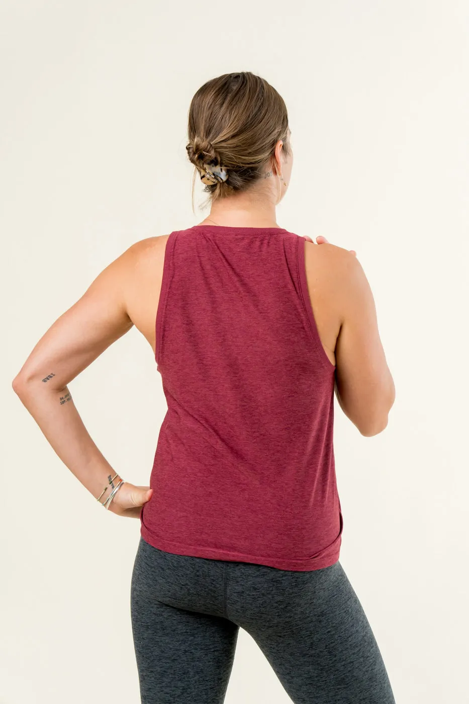 Featherweight Rebalance Tank - Mulberry Red Heather
