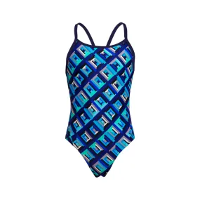 Funkita Girls Diamond Back One Piece FS11G - Blue Bunkers