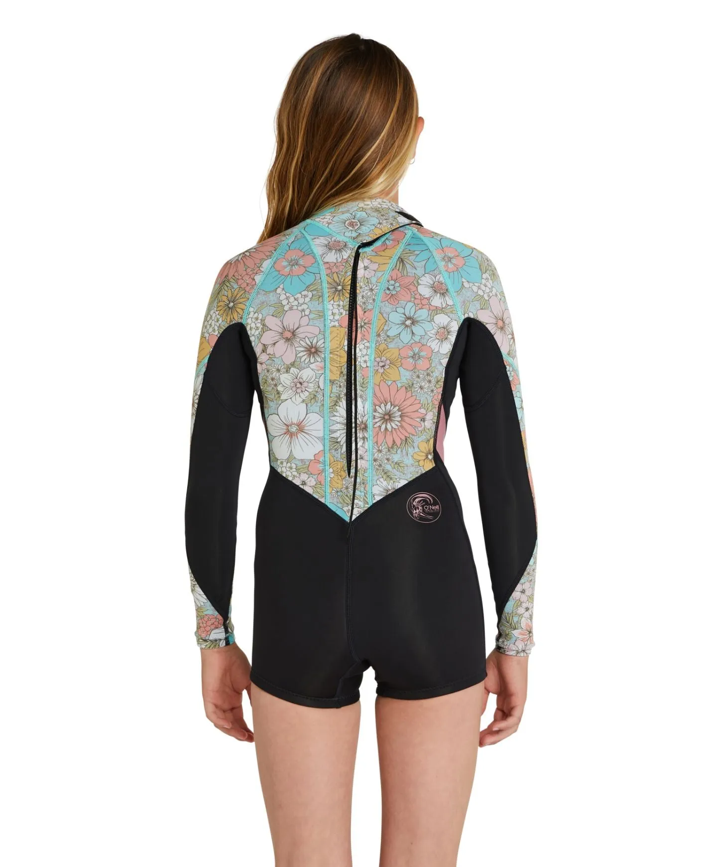 Girl's Bahia 2mm LS Mid Spring Suit Wetsuit - Wildflower