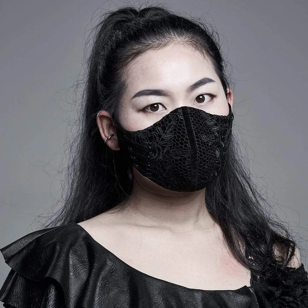 Gothic Jacquard Masks Red