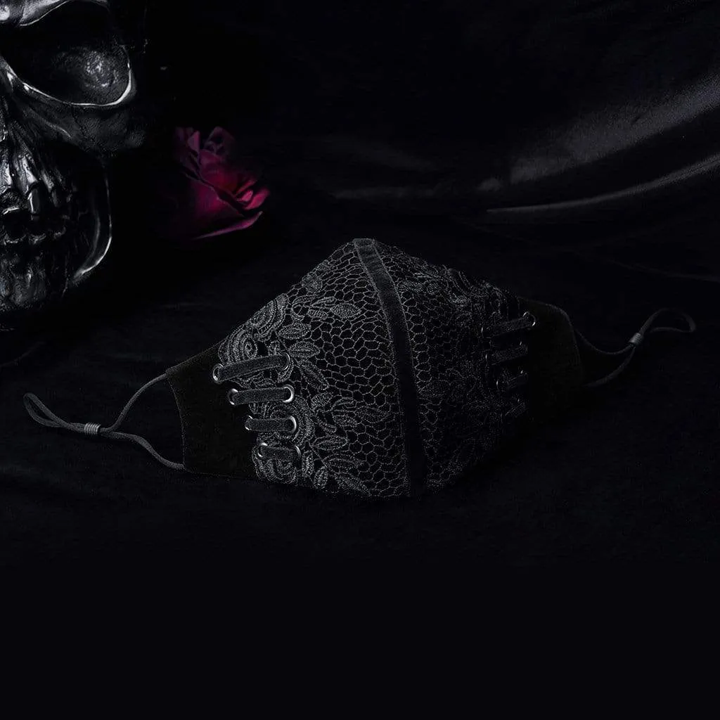 Gothic Jacquard Masks Red