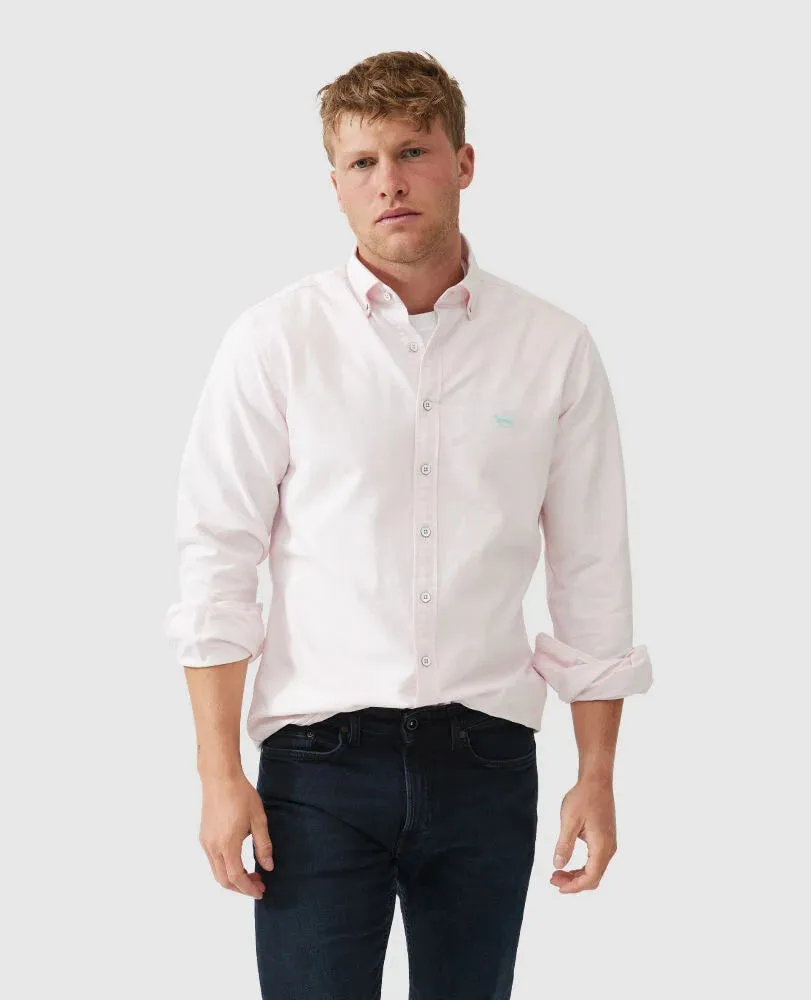 Gunn Oxford Shirt - Sports Fit - Quartz |Navy | Snow | Sky