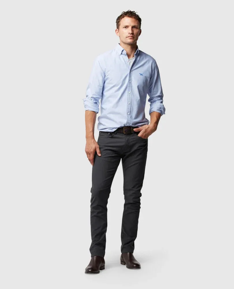 Gunn Oxford Shirt - Sports Fit - Quartz |Navy | Snow | Sky