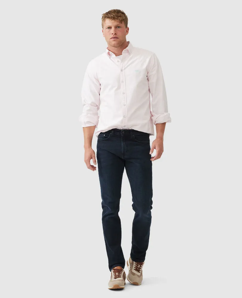 Gunn Oxford Shirt - Sports Fit - Quartz |Navy | Snow | Sky