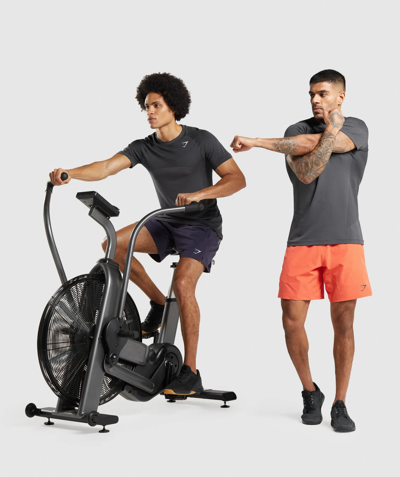 High-Performance Gymshark Apex Seamless T-Shirt in Onyx Grey/Black
