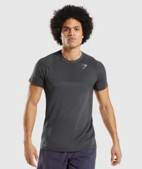 High-Performance Gymshark Apex Seamless T-Shirt in Onyx Grey/Black