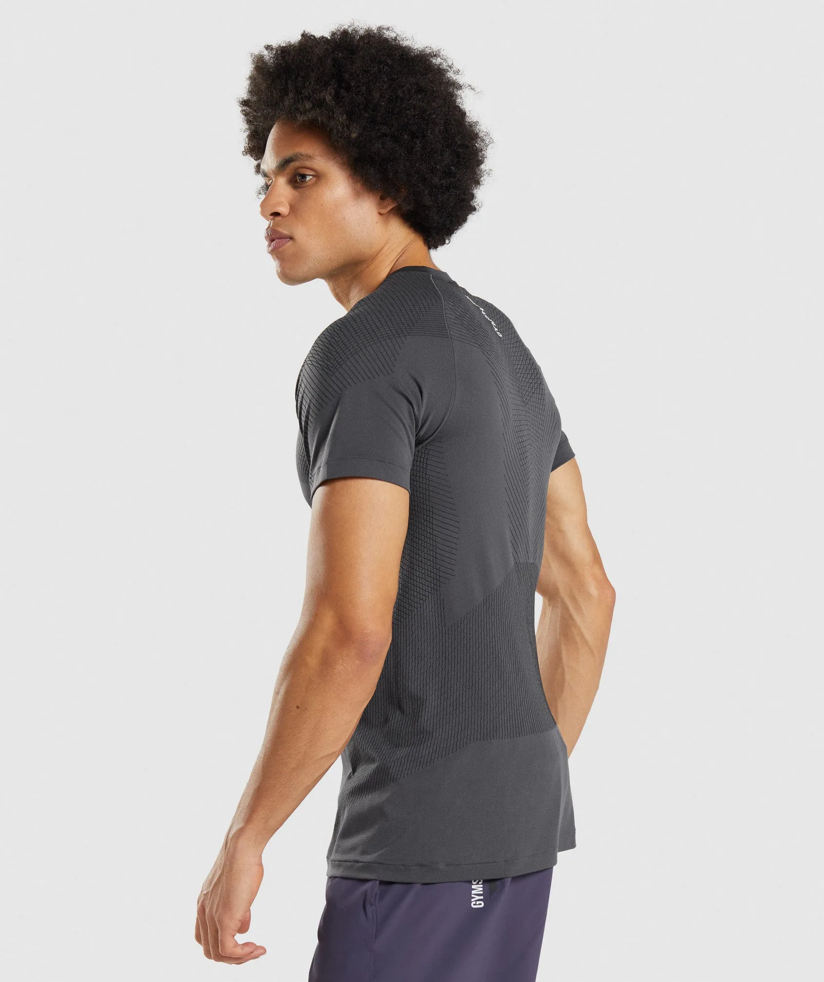 High-Performance Gymshark Apex Seamless T-Shirt in Onyx Grey/Black