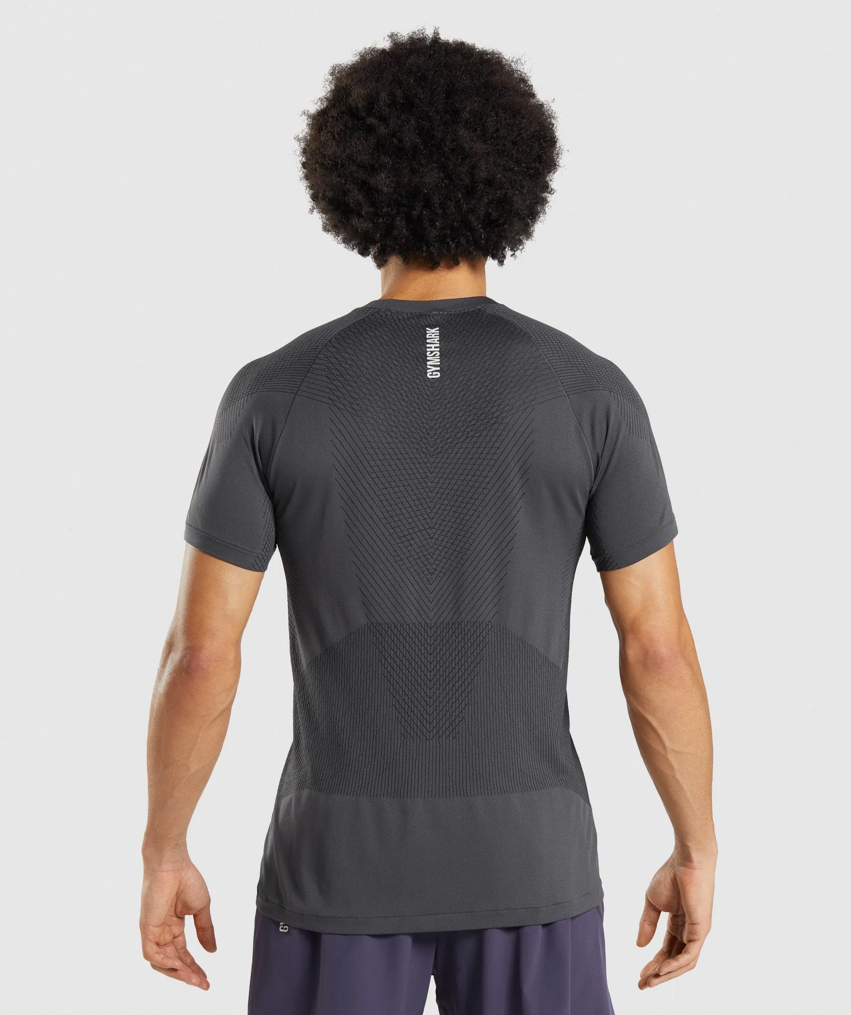 High-Performance Gymshark Apex Seamless T-Shirt in Onyx Grey/Black