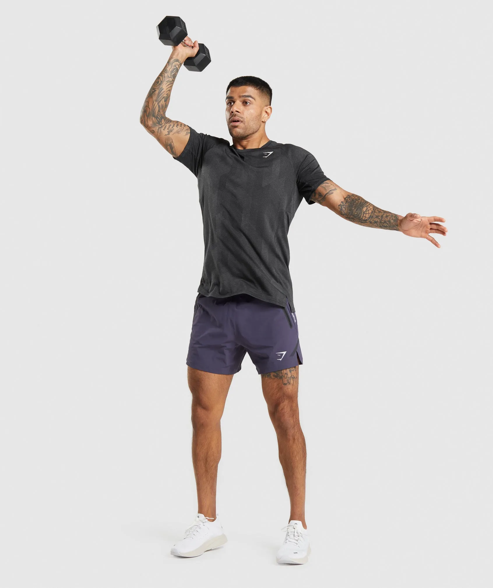 Gymshark Apex T-Shirt - Black/Onyx Grey
