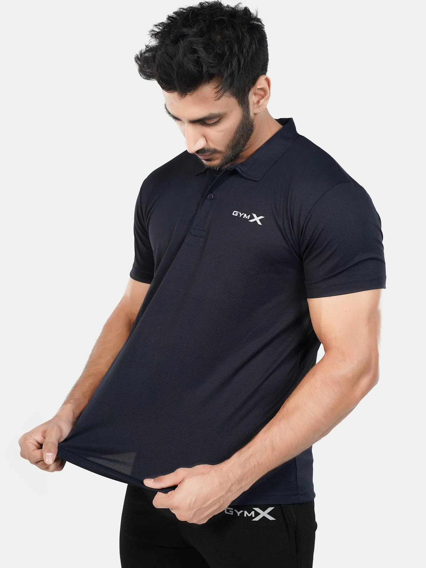 GymX Polo Tech Tee: Infinity Blue - Sale