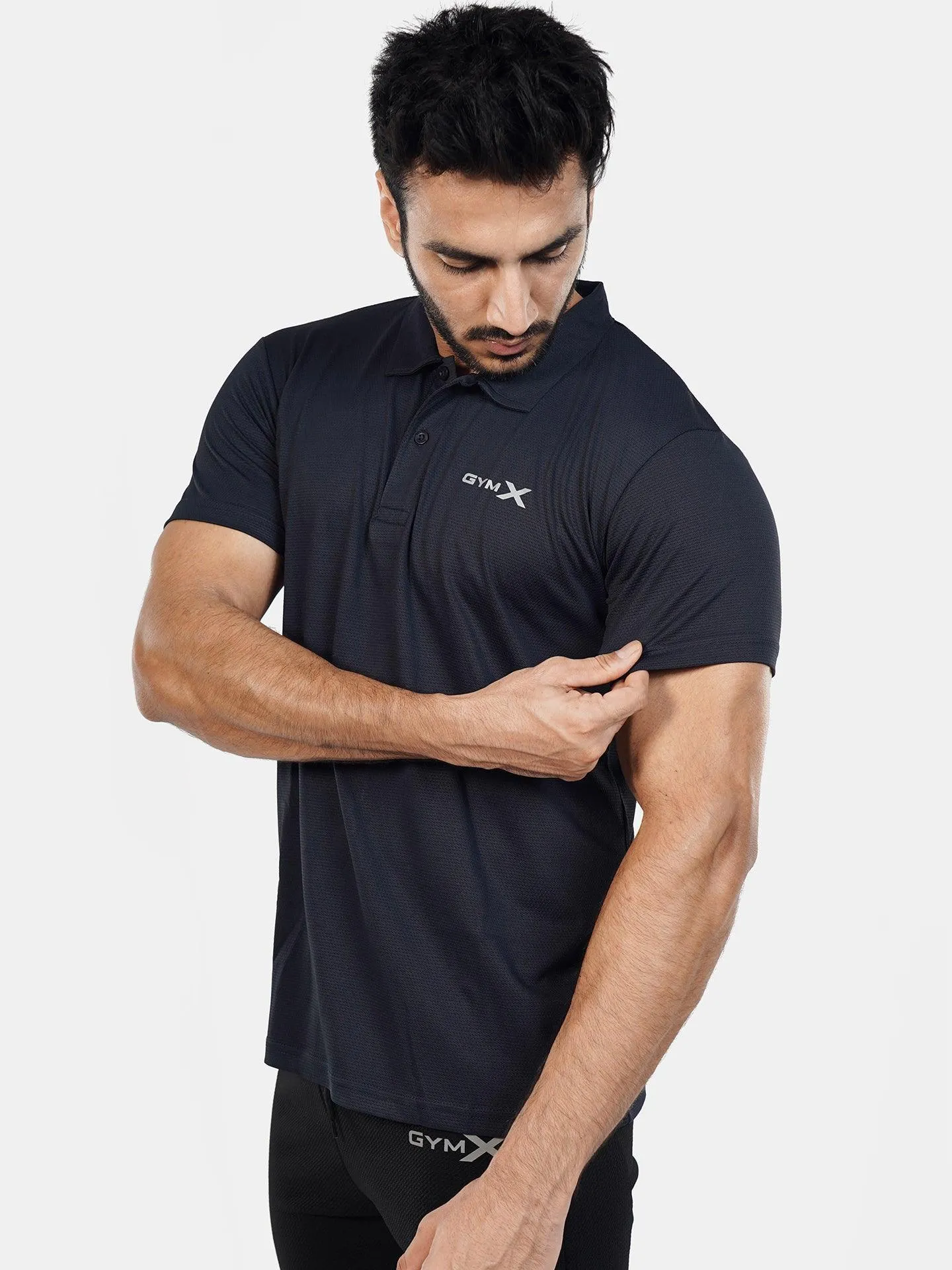 GymX Polo Tech Tee: Infinity Blue - Sale
