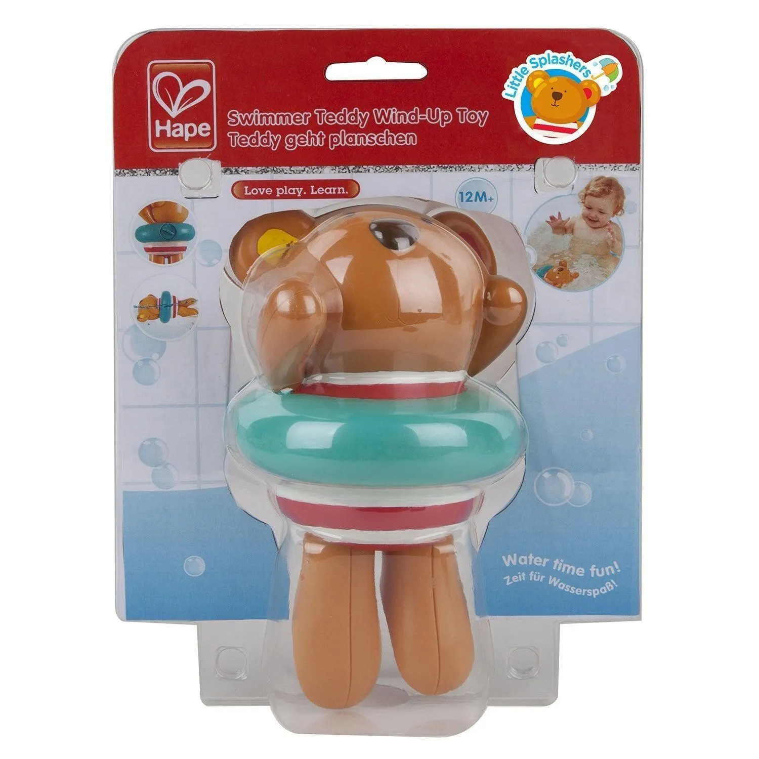 Hape Swimmer Teddy Wind-up Toy