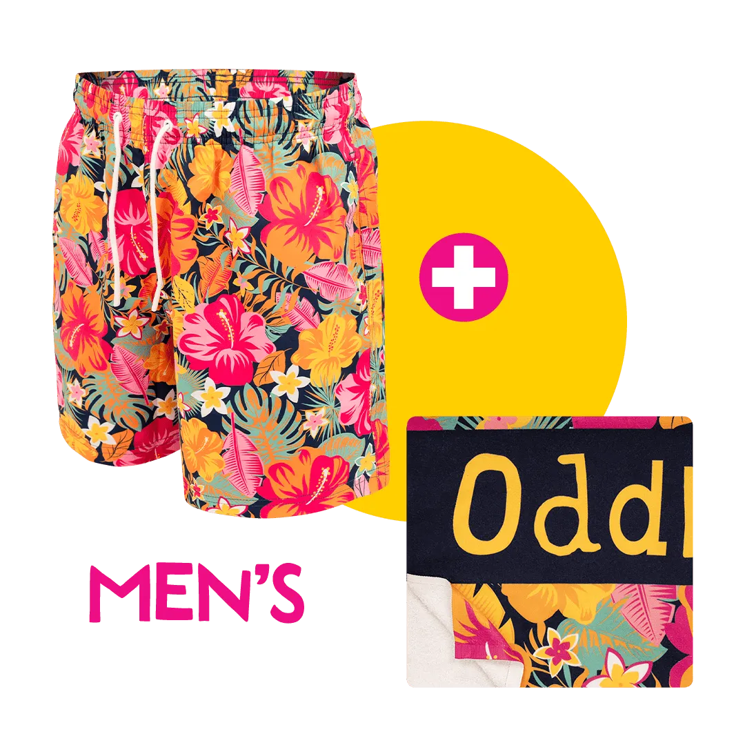 Hibiscus - Swim Shorts & Towel Bundle