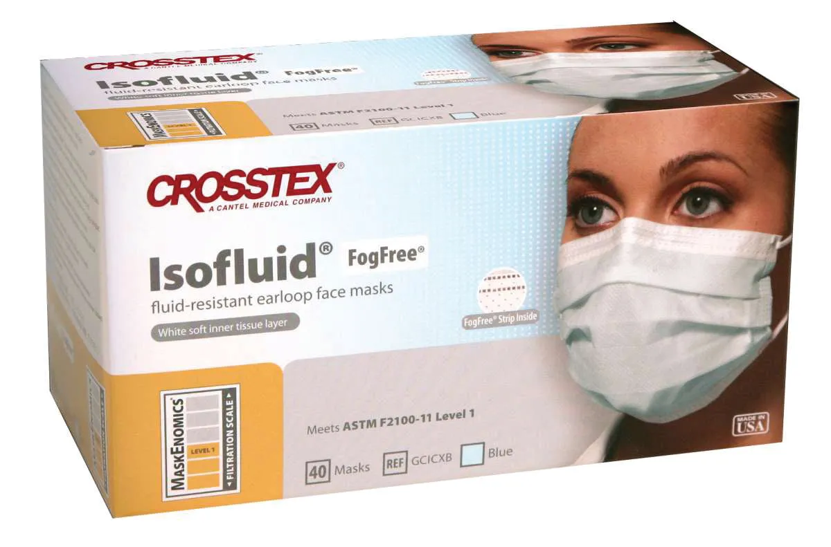 Isofluid FogFree Earloop Face Mask ASTM 1