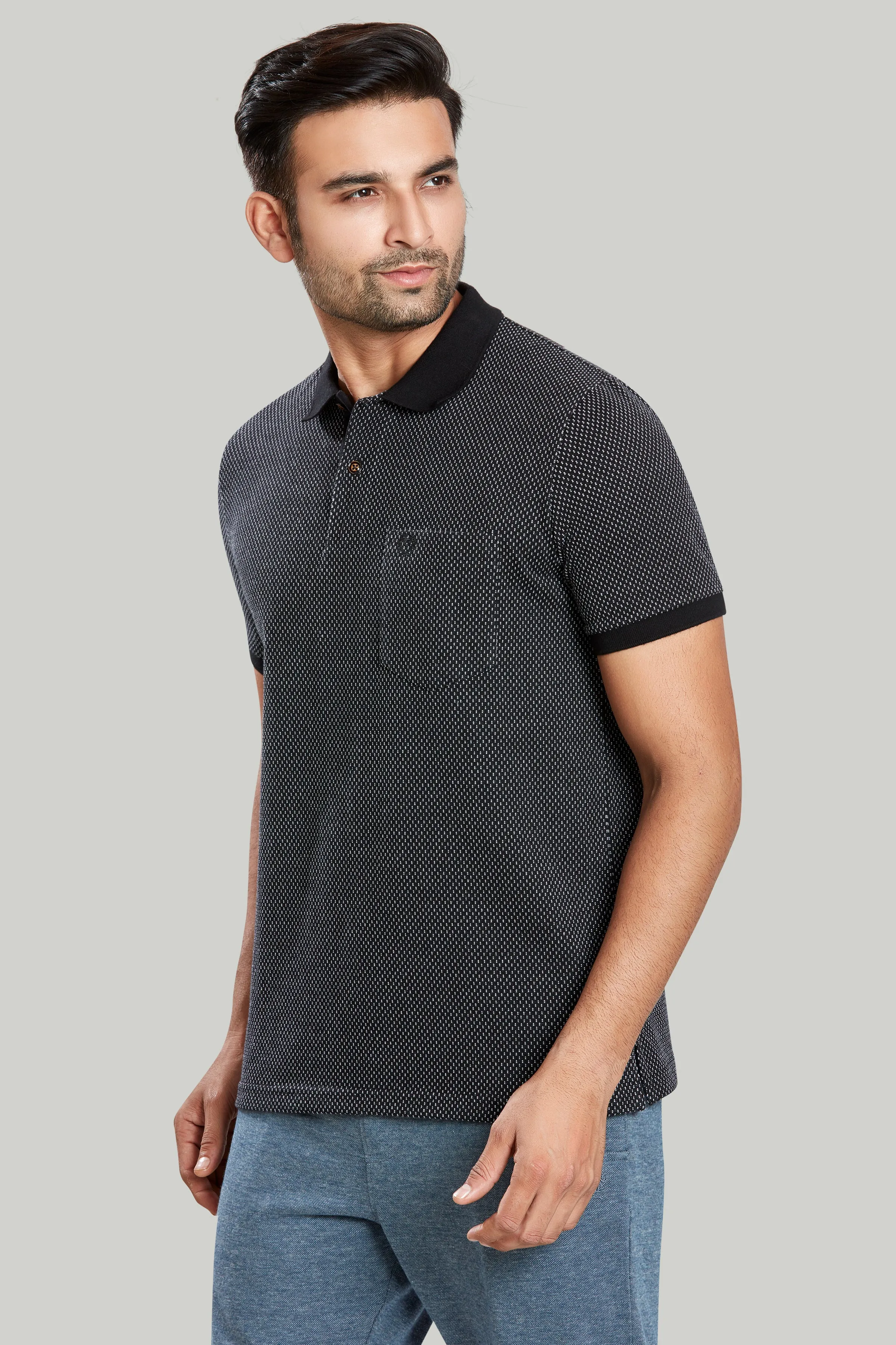 Jacquard Texture Polo