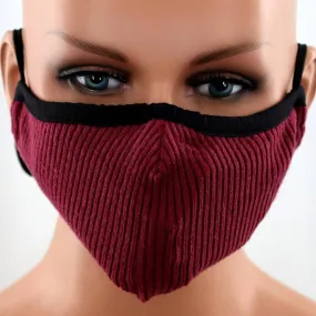 La Fiorentina Stylish Ribbed Face Mask (PM2.5 Filter Included) - Multiple Colors