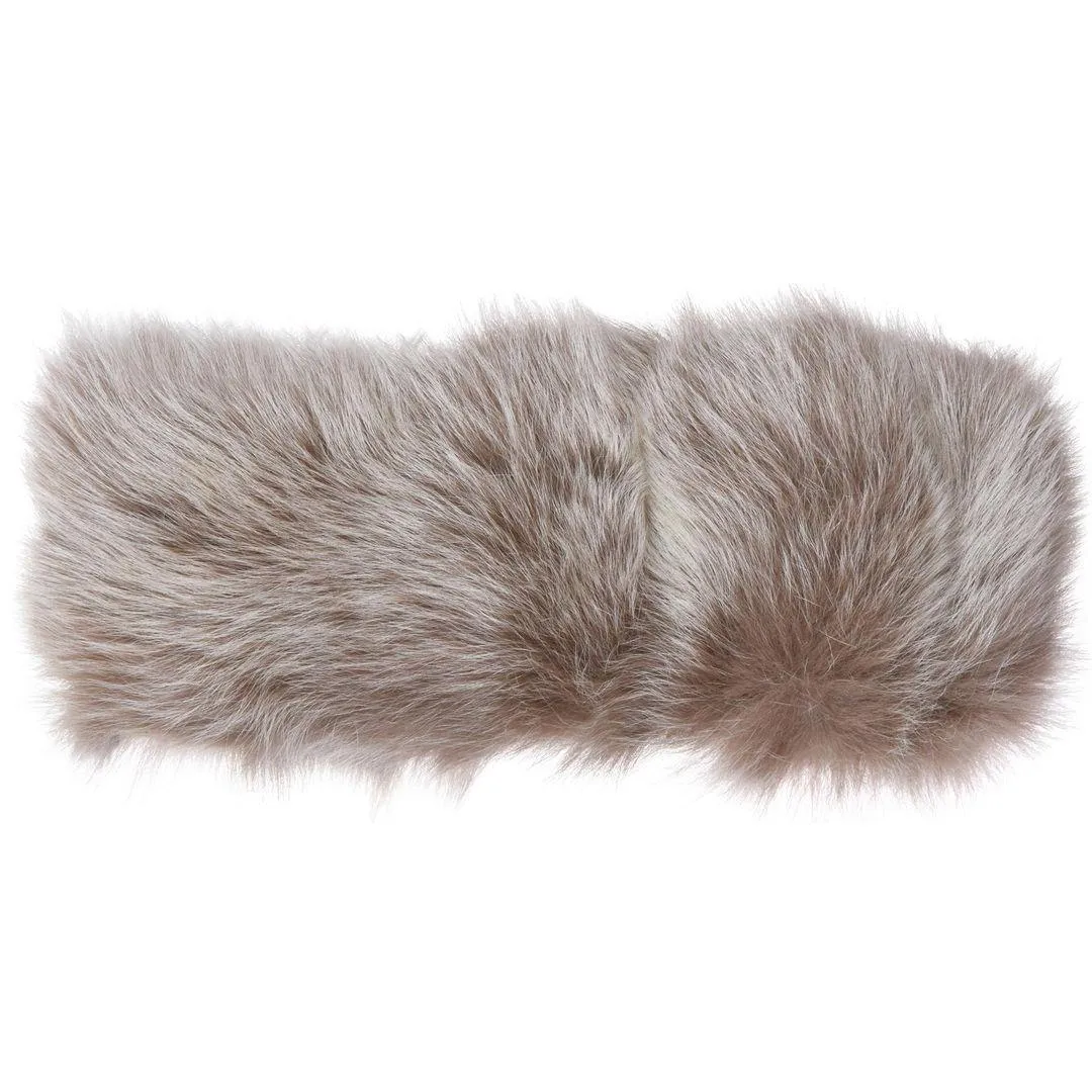 Ladies Womens Toscana Real Sheepskin Headband Neck Scarf Elasticated