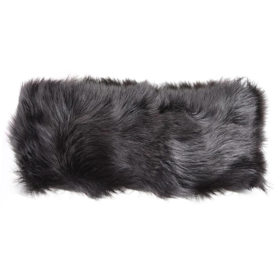 Ladies Womens Toscana Real Sheepskin Headband Neck Scarf Elasticated