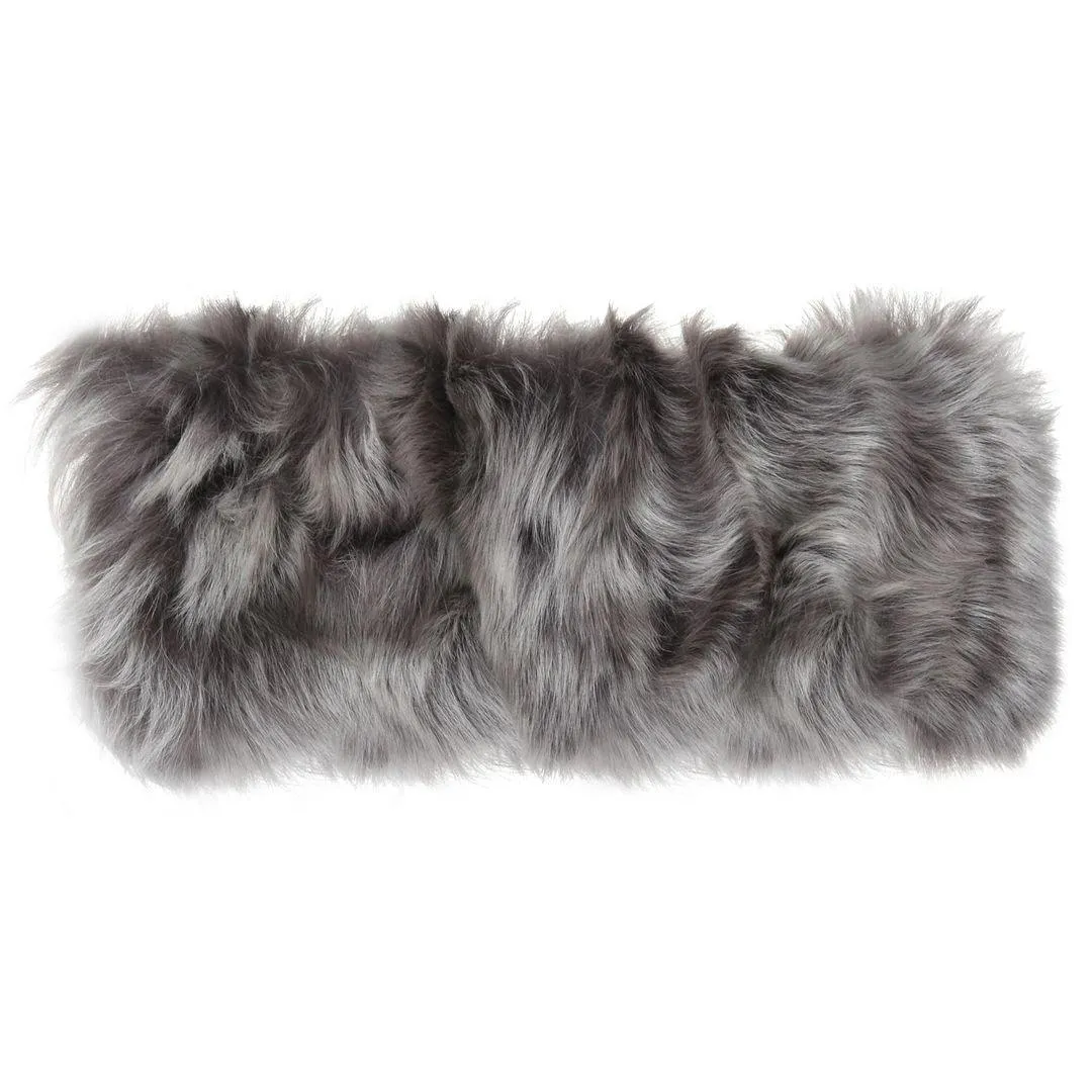 Ladies Womens Toscana Real Sheepskin Headband Neck Scarf Elasticated